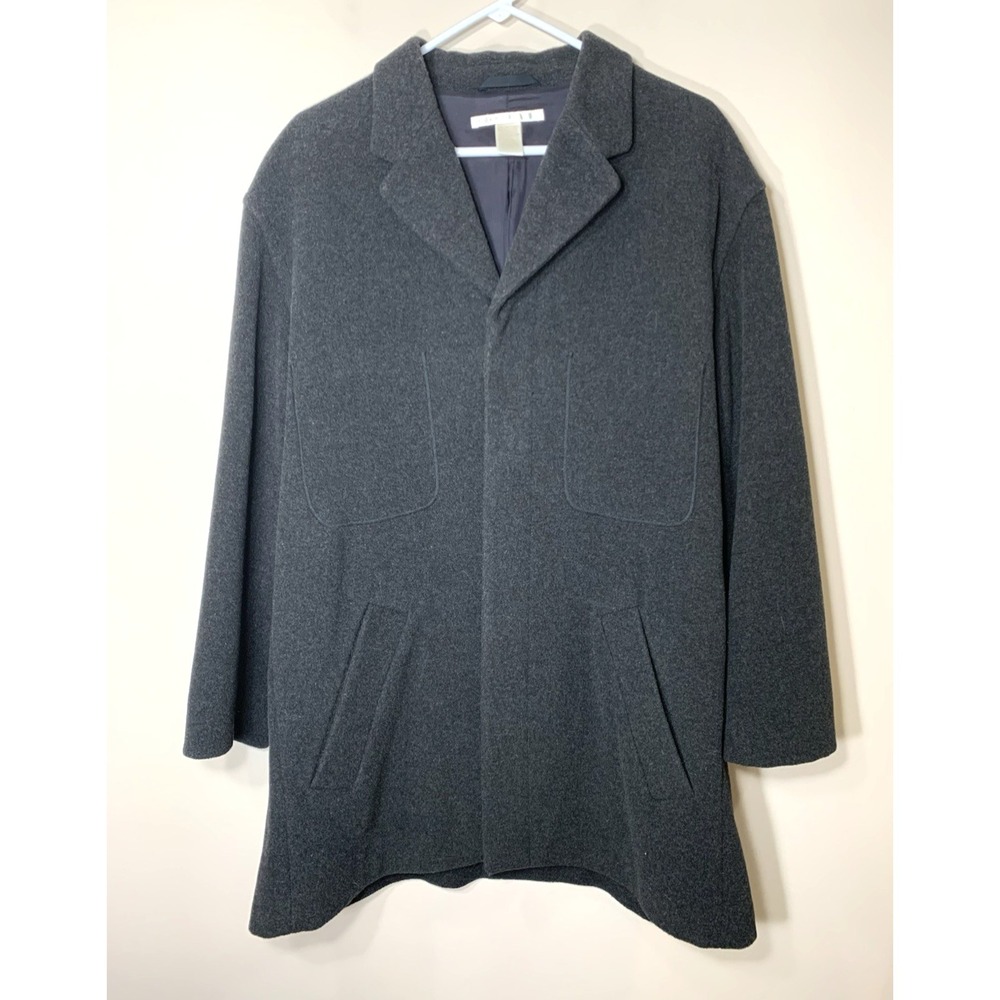 Perry Ellis Wool Blend Swing Coat Womens Large Gray EXCELLENT!